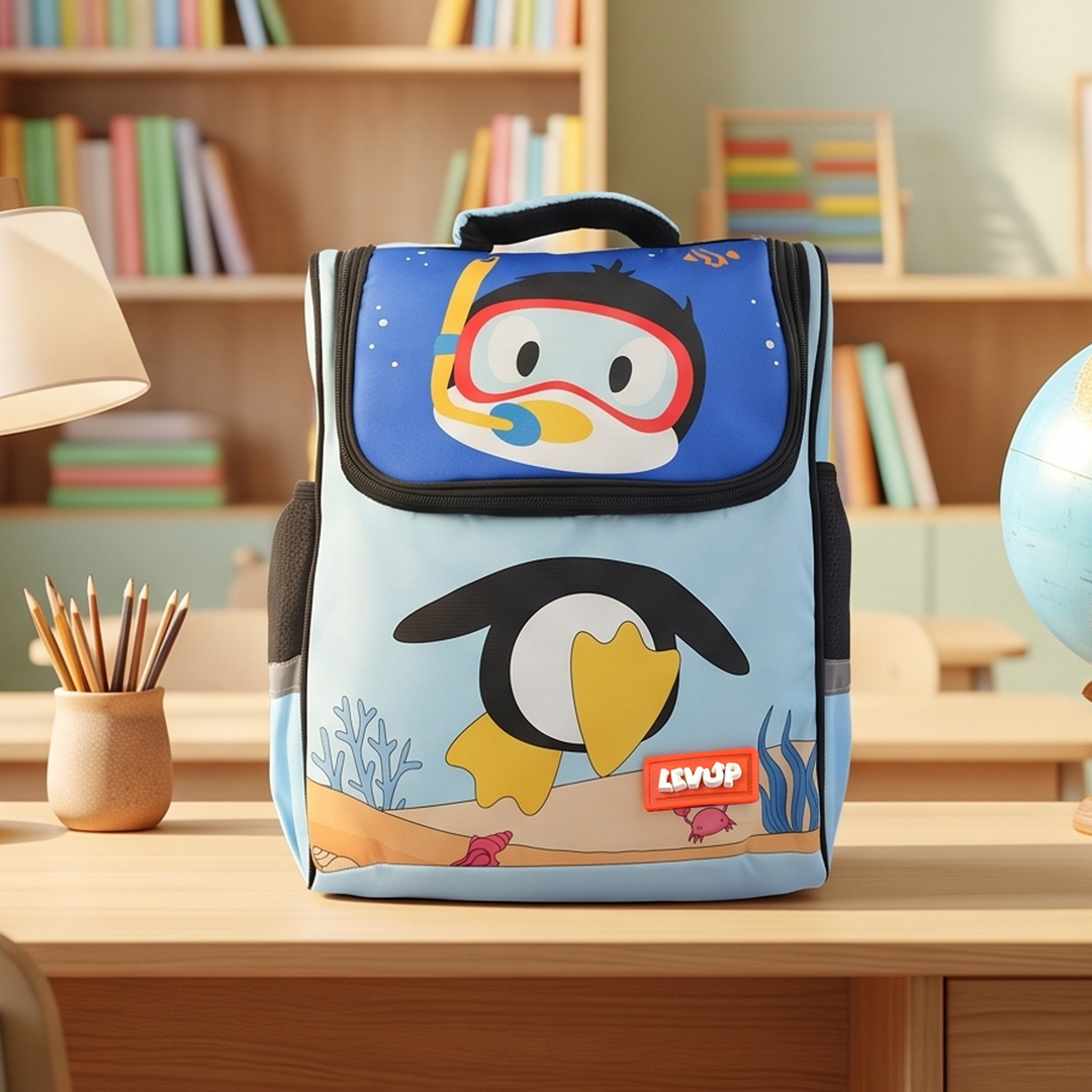 LEVUP 15" D Open Backpack/School Bag for Kids | Grade KG