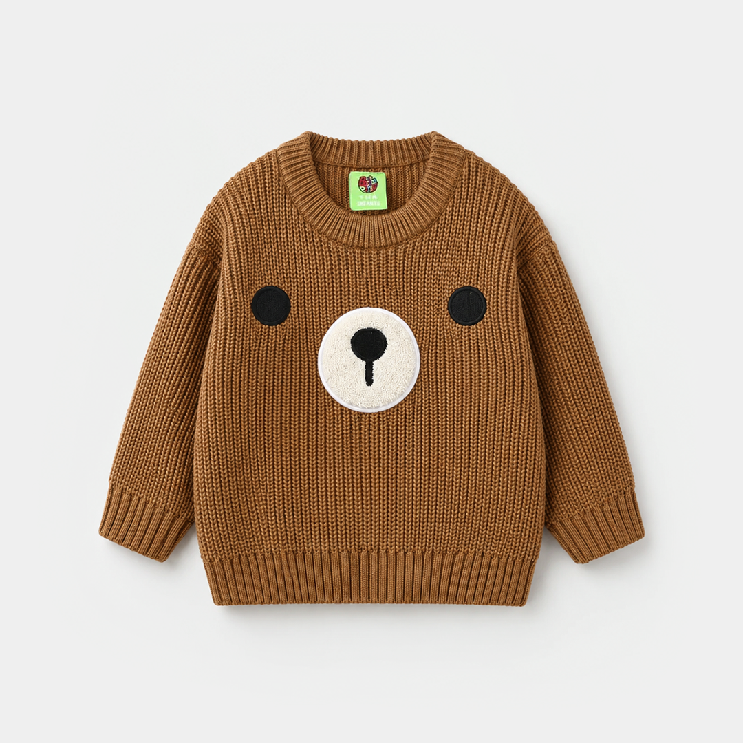 Infant Boys Acrylic Sweater - Grizzly - Brown