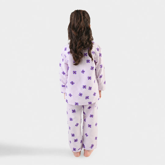 Girls Linen Viscose Nightwear - Lilly Lilac