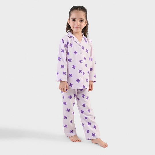 Girls Linen Viscose Nightwear - Lilly Lilac
