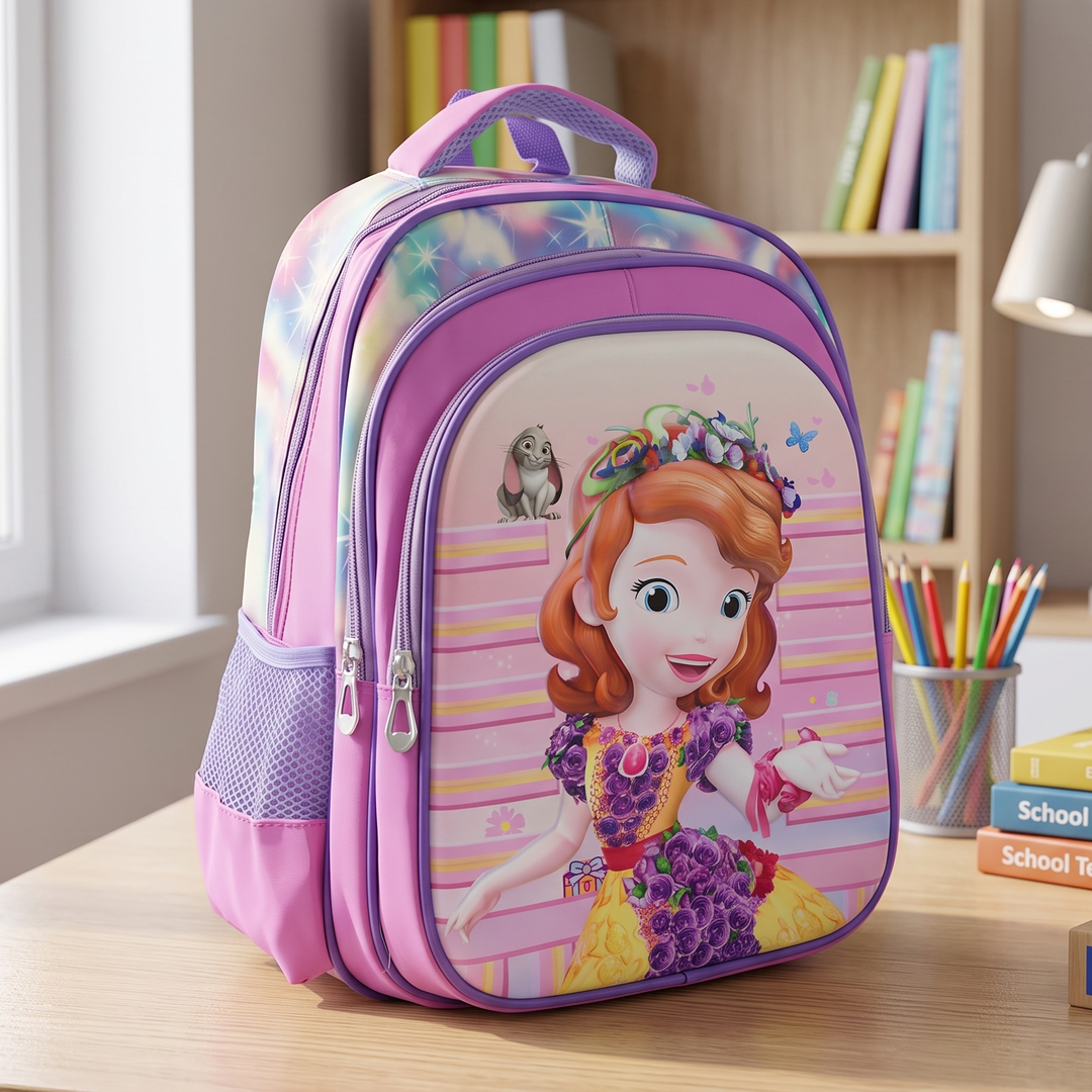 16" 3D Embossed School Backpack for Kids | Grade 2-5