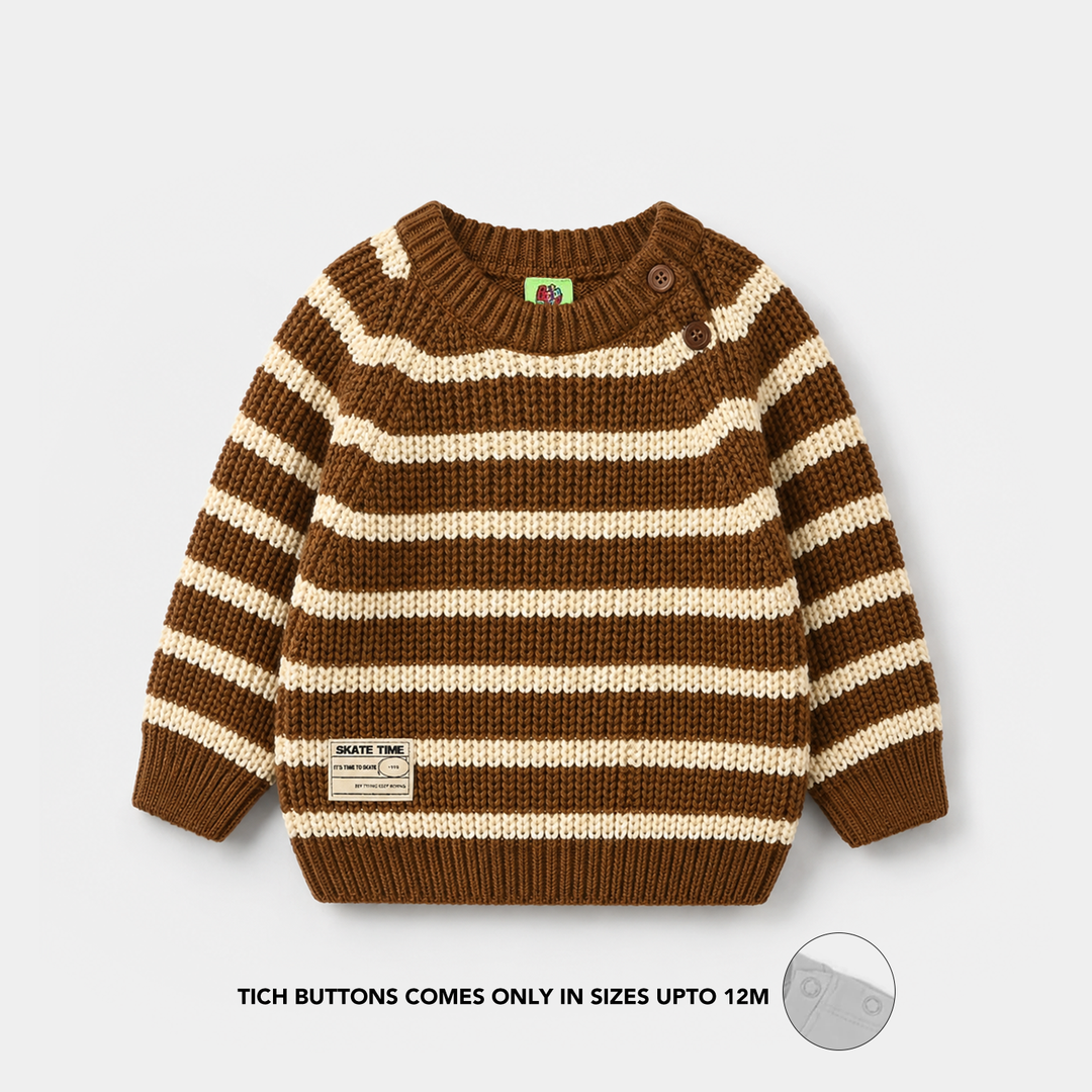 Infant Boys Acrylic Sweater - Brown