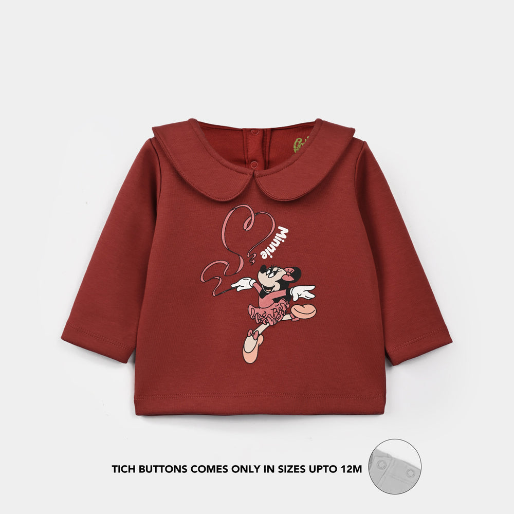 Infant Girls Cotton Interlock 2Pcs Suit Character - Red
