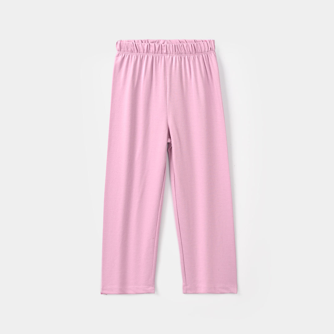 Girls Poly Cotton Jersey Night Suit Do not Disturb-Purple