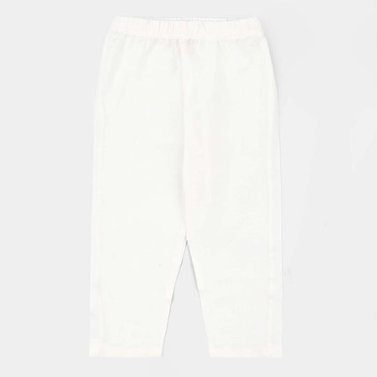 Boys Poly Cotton 2Piece Suit (Chamak) - White
