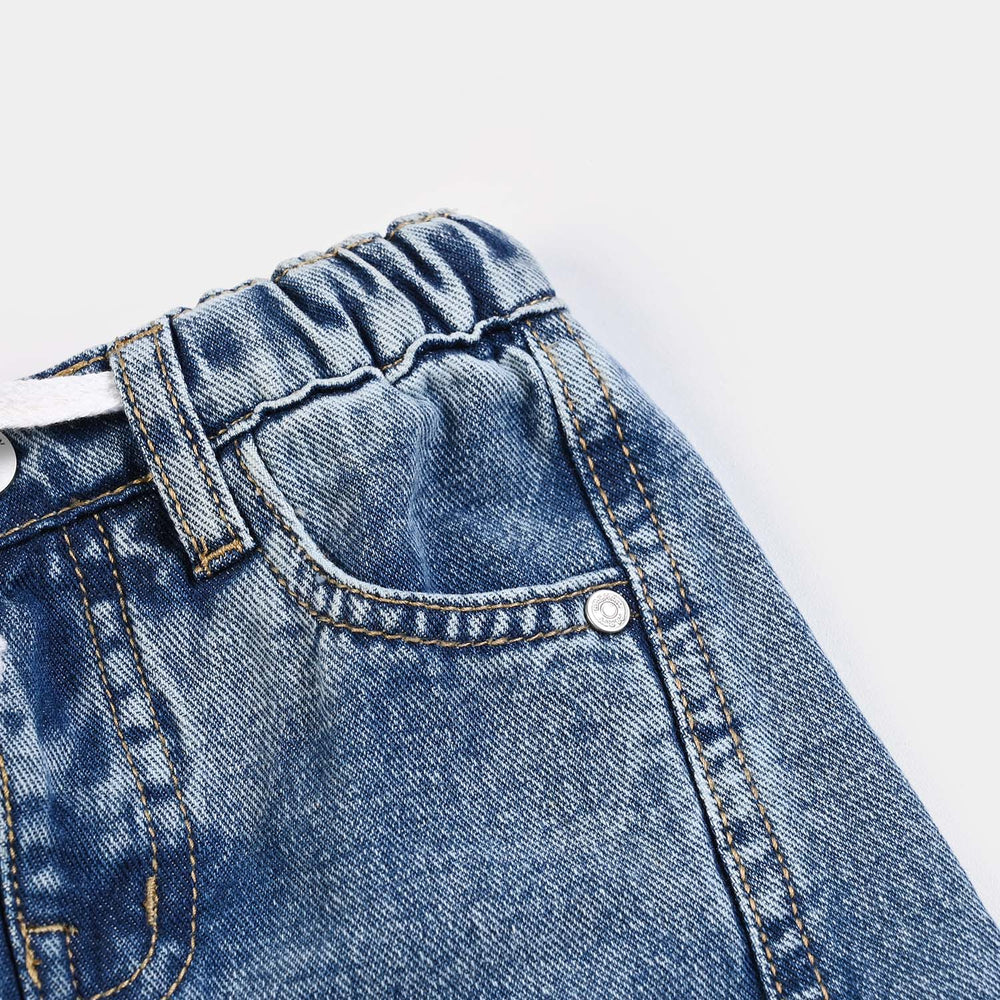 Infant Boys Denim Stretch Pant Fast Fun Forever- Blue