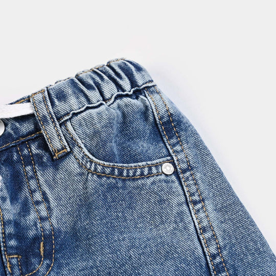 Infant Boys Denim Stretch Pant Fast Fun Forever- Blue