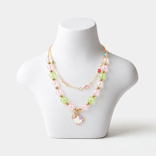 2-in-1 Chain Beads Pendant Necklace