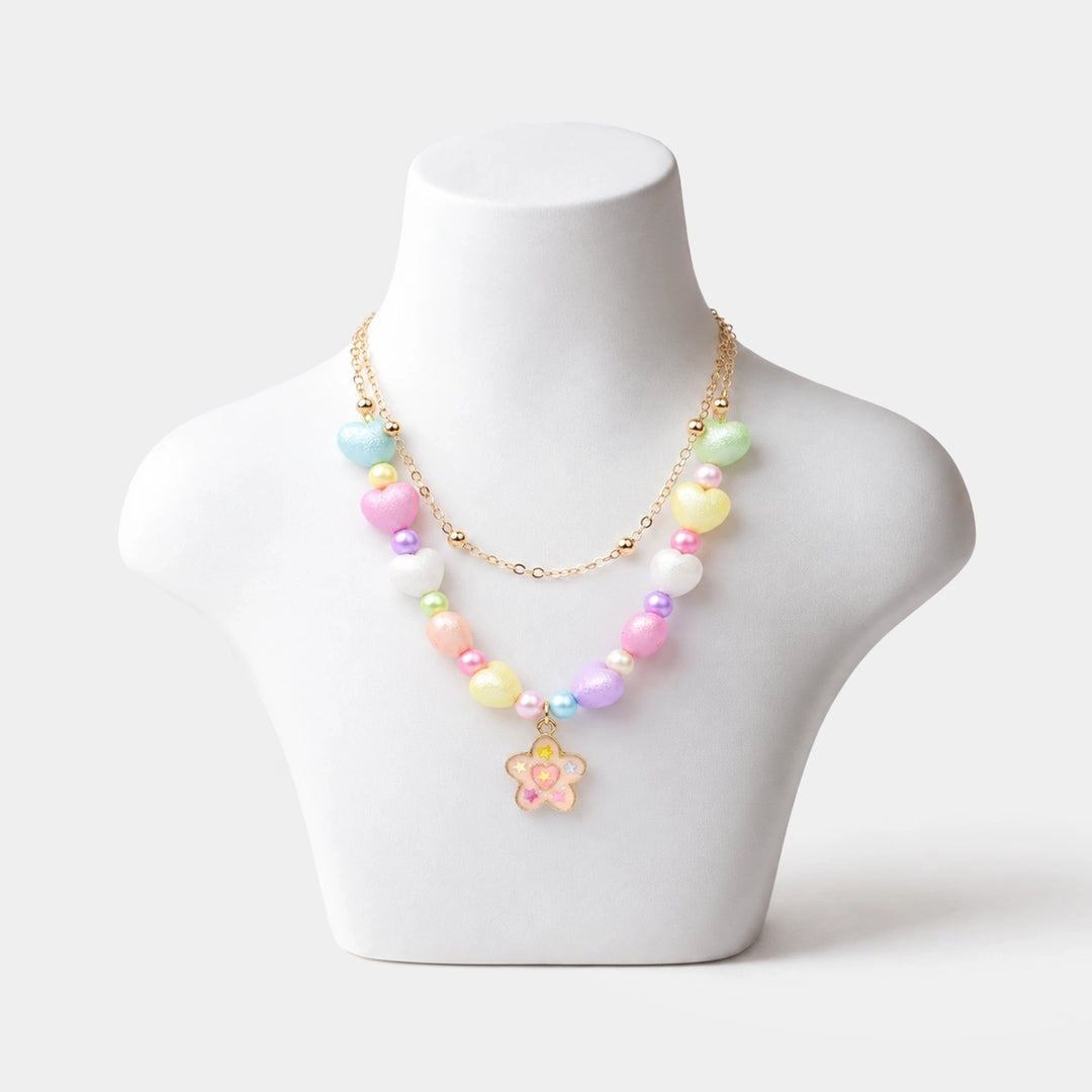 2-in-1 Chain Beads Star Pendant Necklace