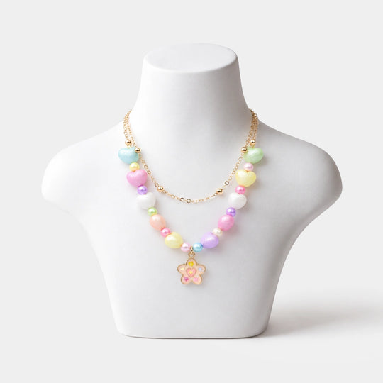 2-in-1 Chain Beads Star Pendant Necklace