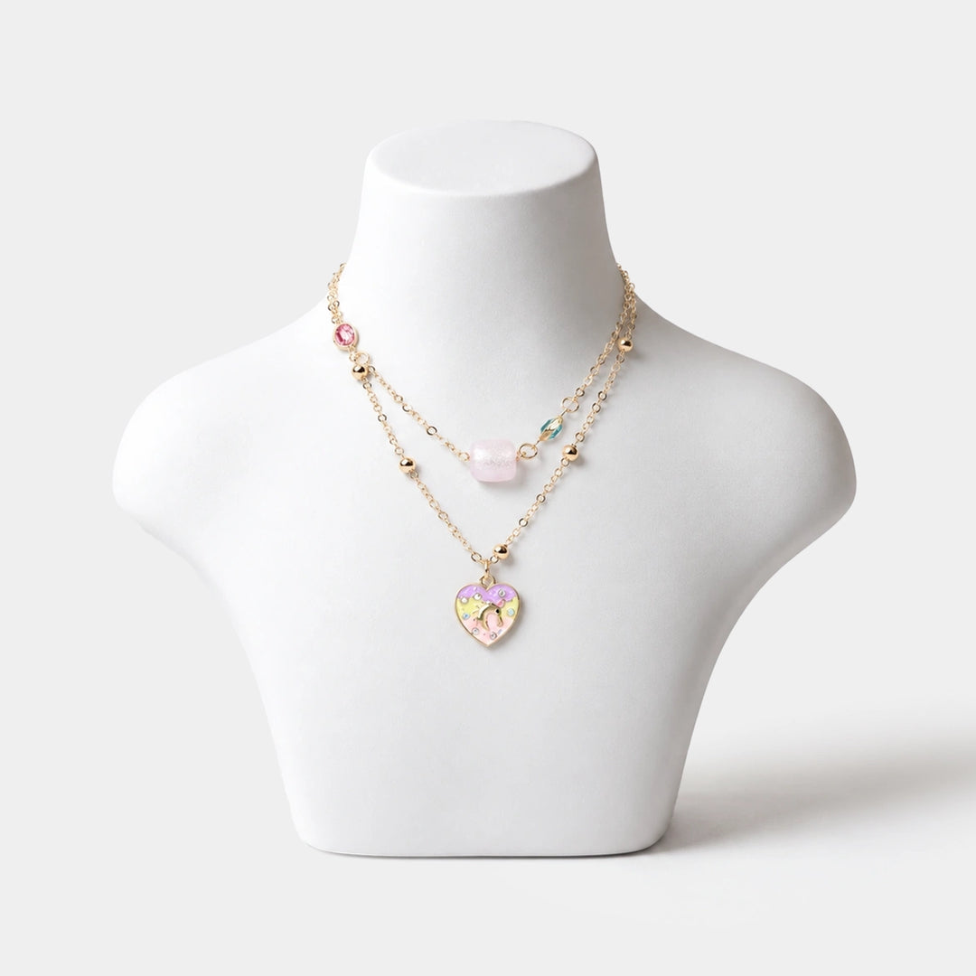 2-in-1 Chain Beads  Dolphin Pendant Necklace