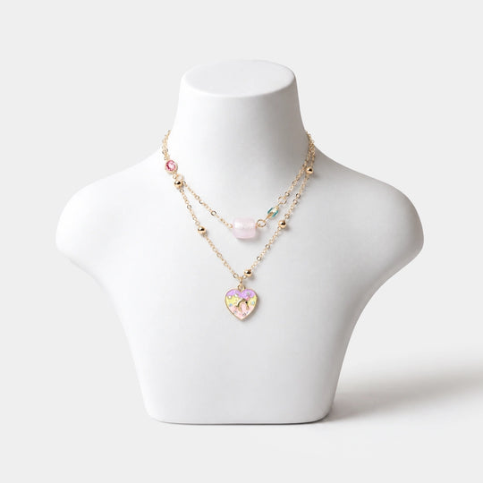 2-in-1 Chain Beads  Dolphin Pendant Necklace