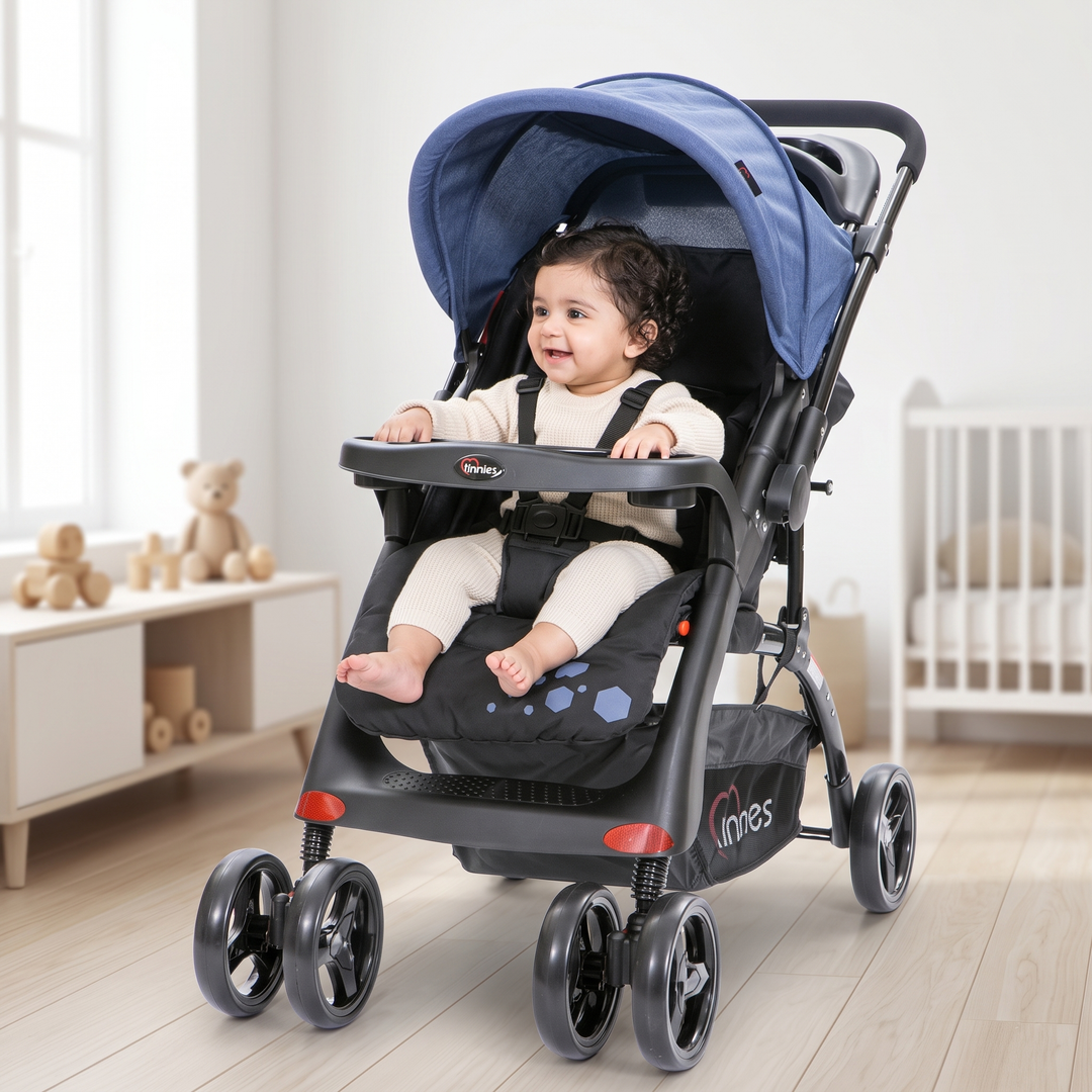Tinnies Baby Stroller Reversible Handle Black C-18D