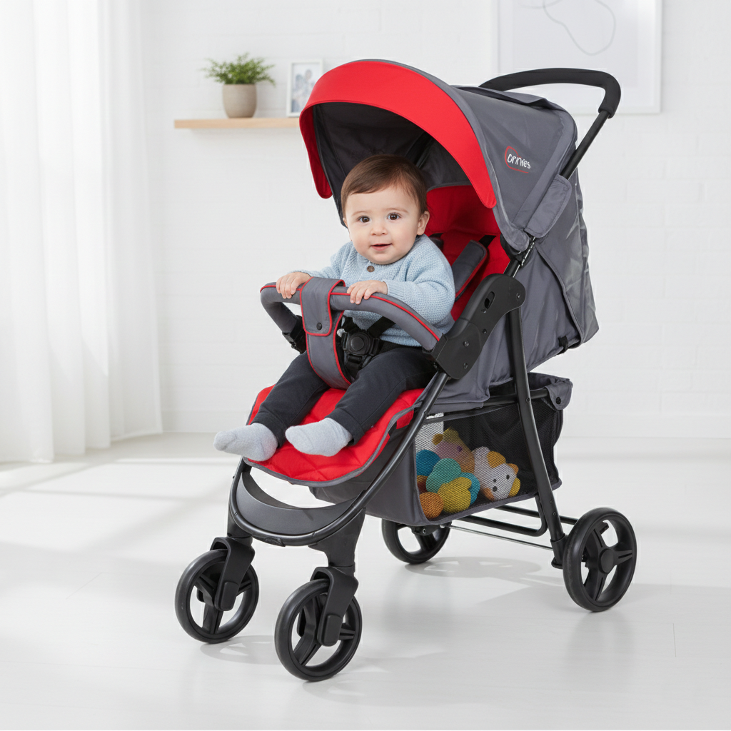 Tinnies Baby Stroller - Red (E03)