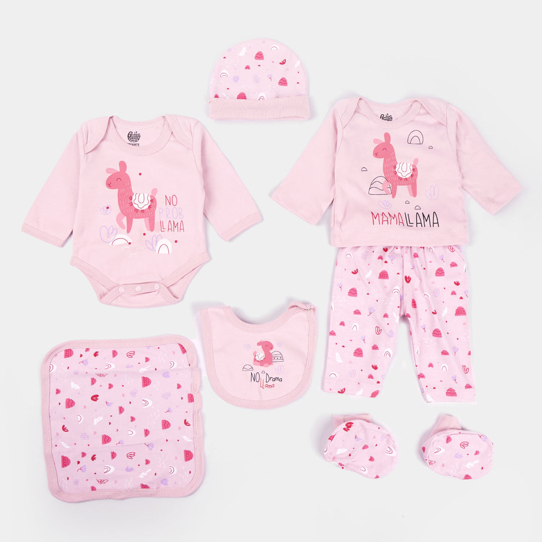 Infant Girls Set 7Pc Llama | P/Marshal