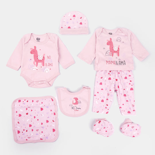 Infant Girls Set 7Pc Llama | P/Marshal