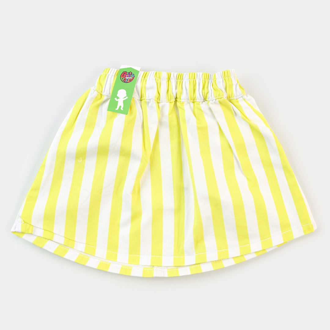 Infant Girls Skirt Woven Yellow Stripes