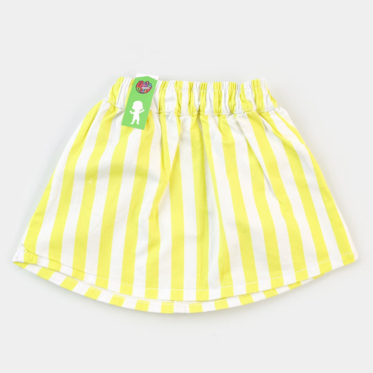 Infant Girls Skirt Woven Yellow Stripes
