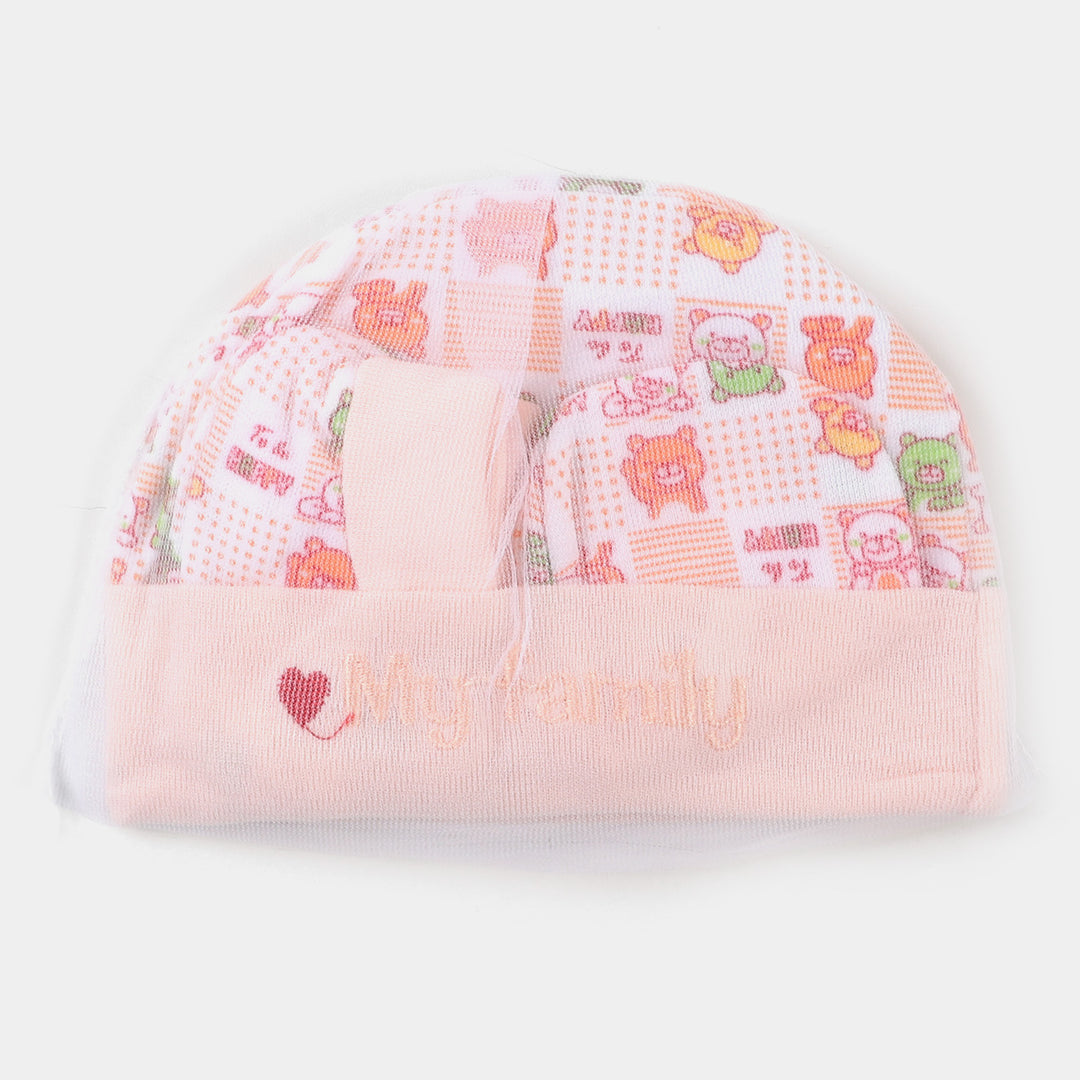 Infant Cap Set | Peach