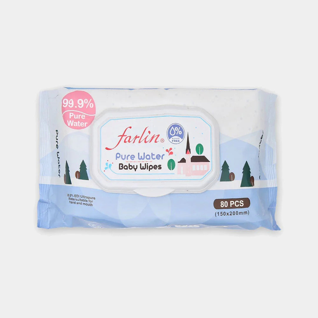 Farlin Pure Water Baby Wipes – 80 Pcs