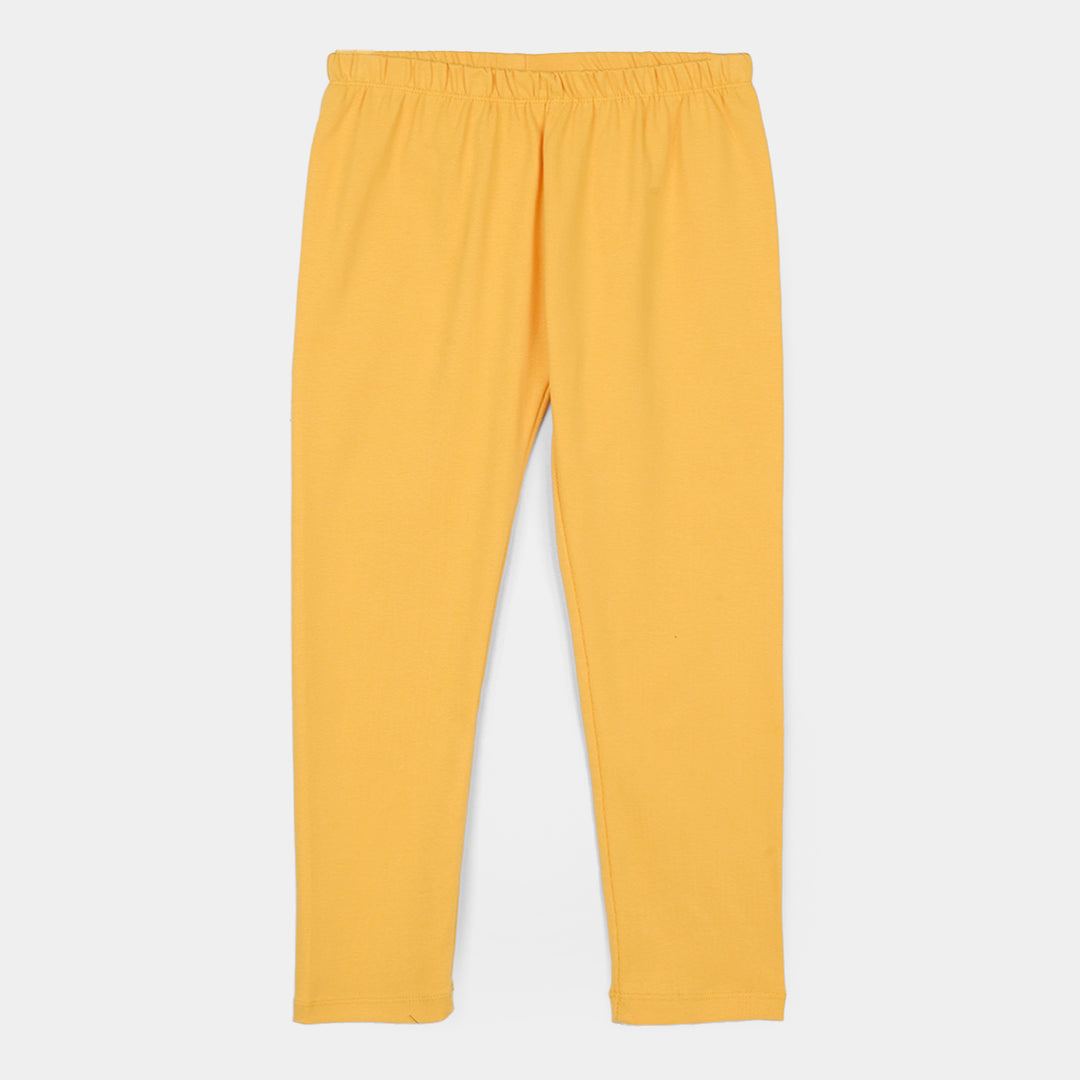 Girls Rib Tights - Yellow