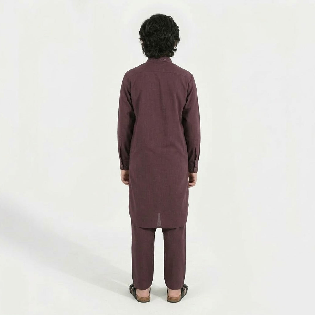 Boys Poly Viscose 2 Piece Suit - Magenta