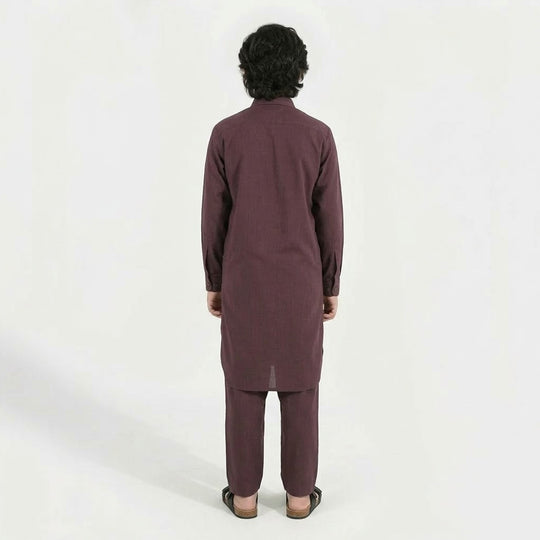 Boys Poly Viscose 2 Piece Suit - Magenta