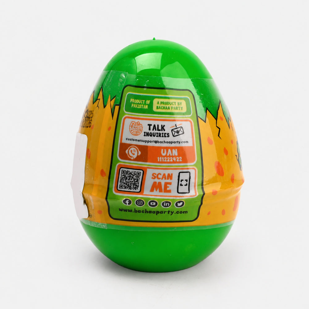 Eggzilla w/Candy Coated Chocolates, Toy, Puzzle & Sticker-Green