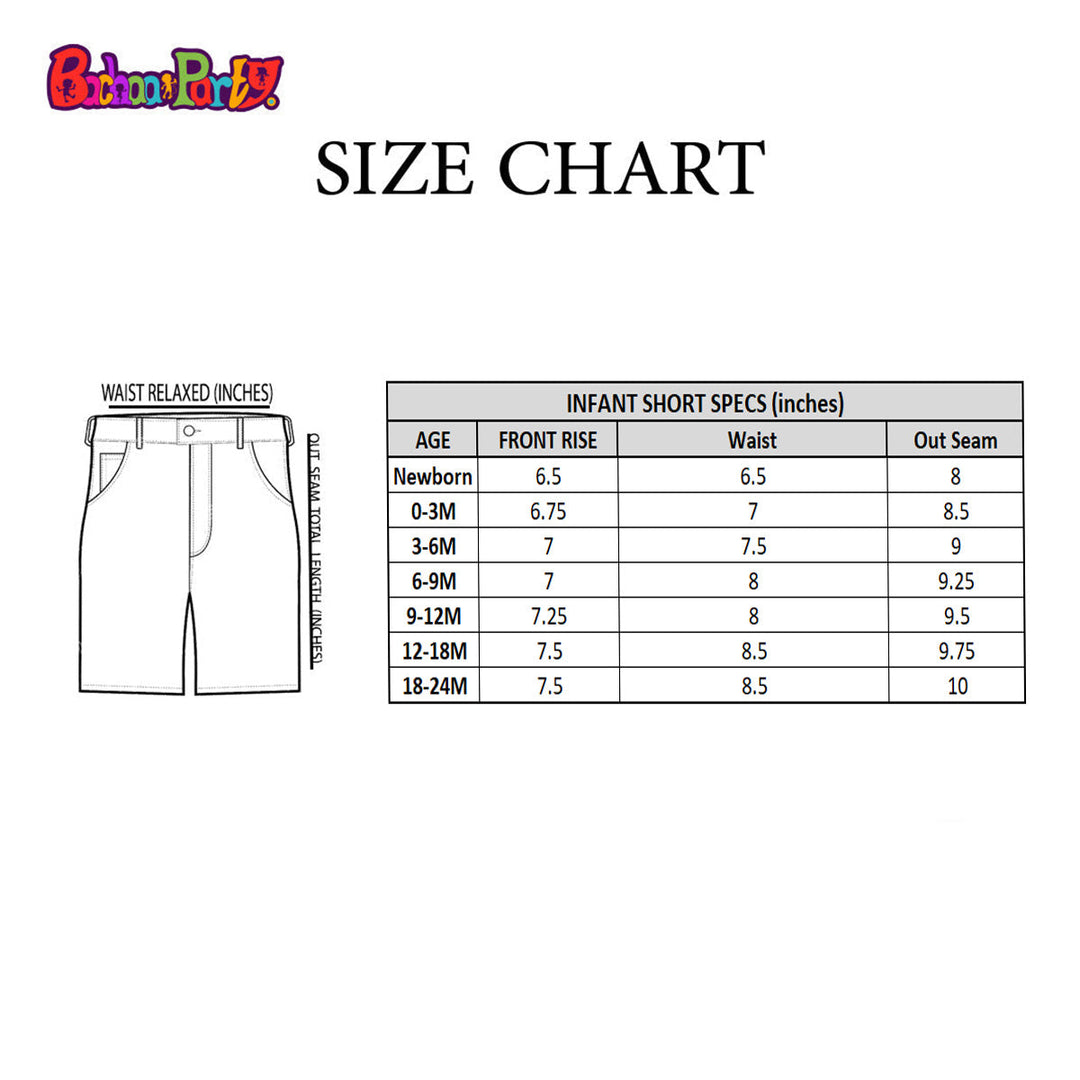 Infant Girls Denim rigid Short Rainbow-Ice Blue
