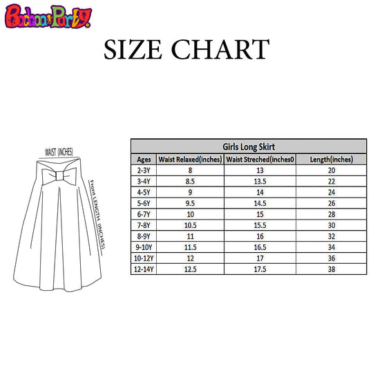 Girls Cotton Poplin Long Skirt Shrimp-Multi