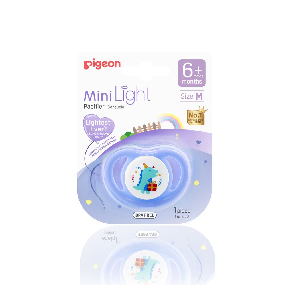 MINI LIGHT PACIFIER (M) BOY-DINO BDAY