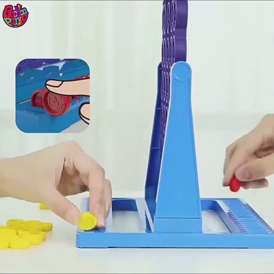DIY Connect 4 Spin Board Game Kids Battle Strategy Game
