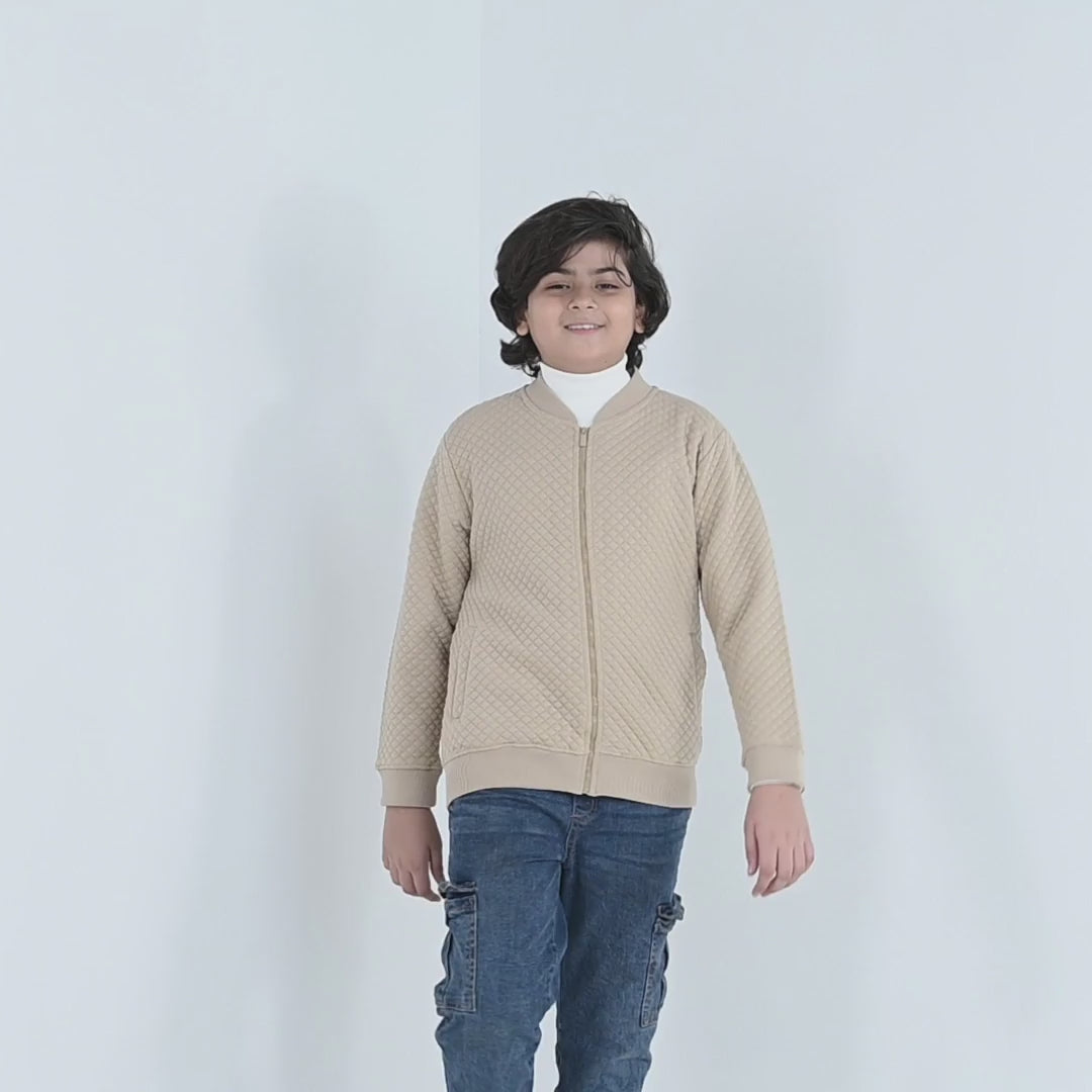 Boys Quilted Jacket Inspire You - BROWN