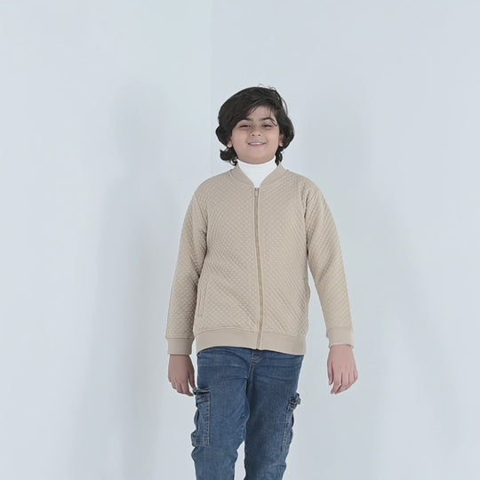 Boys Quilted Jacket Inspire You - BROWN