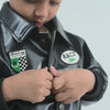 Boys PU Jacket Race Team - BLACK