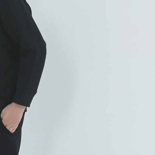 Boys Cotton Interlock 2 Pcs Suit-Black
