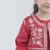 Girls Raw Silk 4Pcs Chamak Dhamak-RED