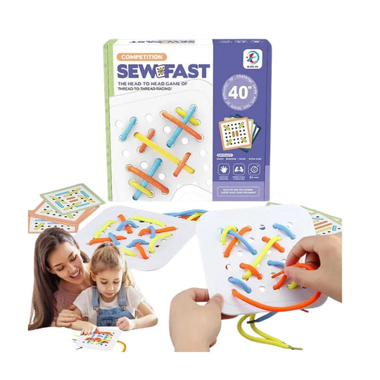 Montessori-Inspired Rope Threading Board Toy Game Set