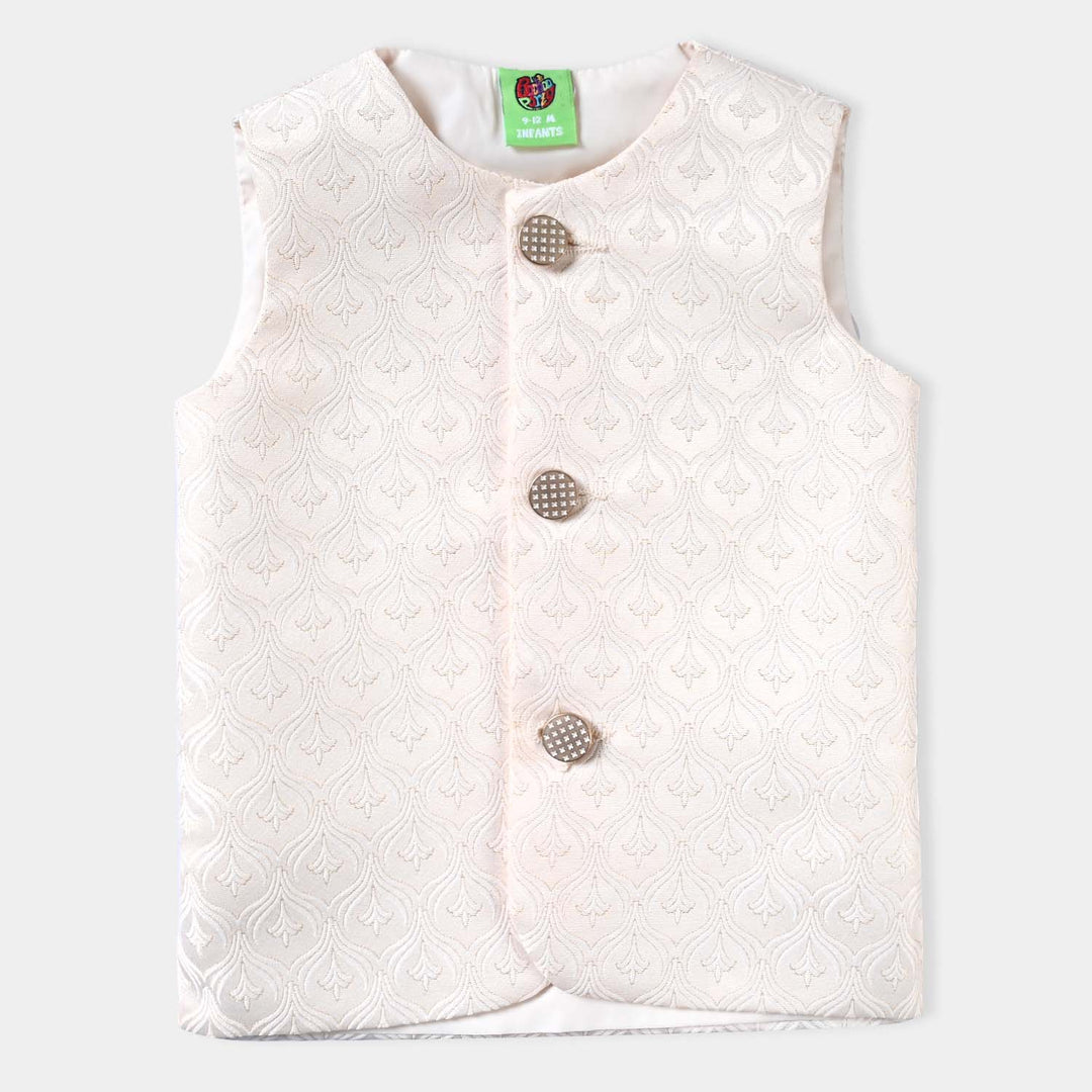 Infant Boys Poly Viscose Waistcoat - Off White