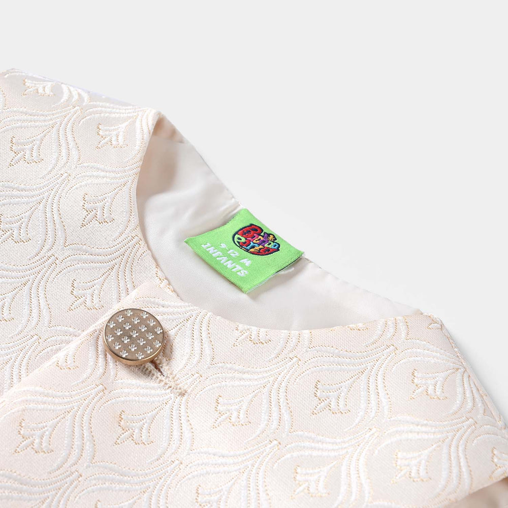 Infant Boys Poly Viscose Waistcoat - Off White