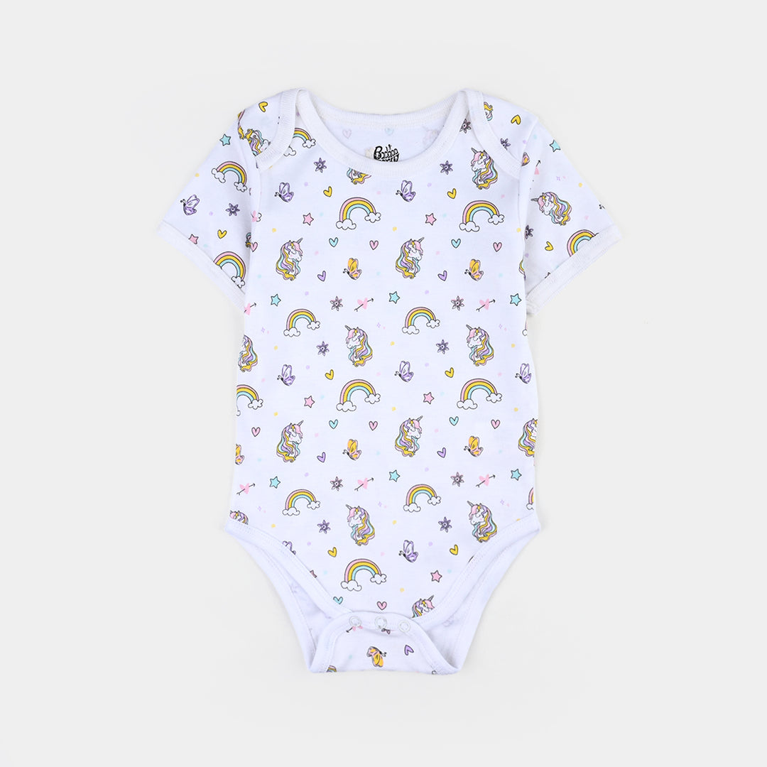 Infant Girls Cotton Interlock Romper Set (3PCS)