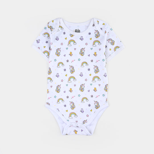 Infant Girls Cotton Interlock Romper Set (3PCS)