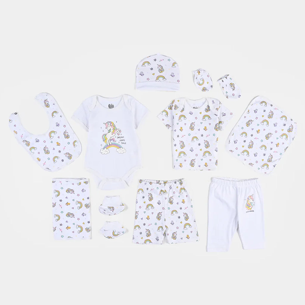 Infant Girls 10 Piece Set Unicorn-mIX