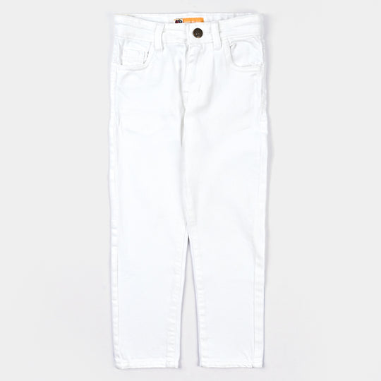 Boys Denim Stretch Pant Basic-White
