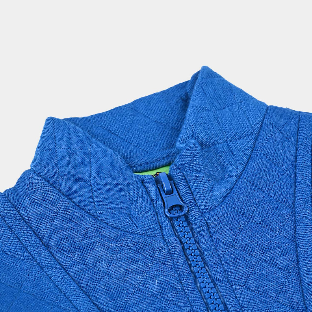 Infant Boys Quilted Suit (Velour) - Imperial Blue