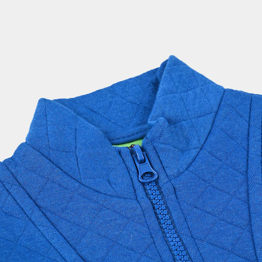 Infant Boys Quilted Suit (Velour) - Imperial Blue