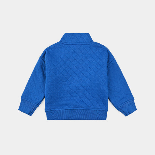 Infant Boys Quilted Suit (Velour) - Imperial Blue