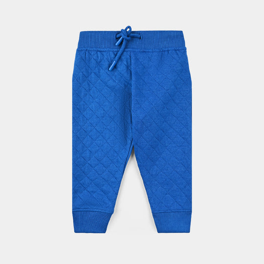 Infant Boys Quilted Suit (Velour) - Imperial Blue