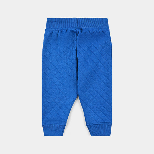 Infant Boys Quilted Suit (Velour) - Imperial Blue