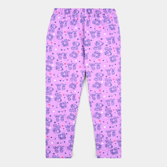 Girls Poly Cotton Knitted Night Suit